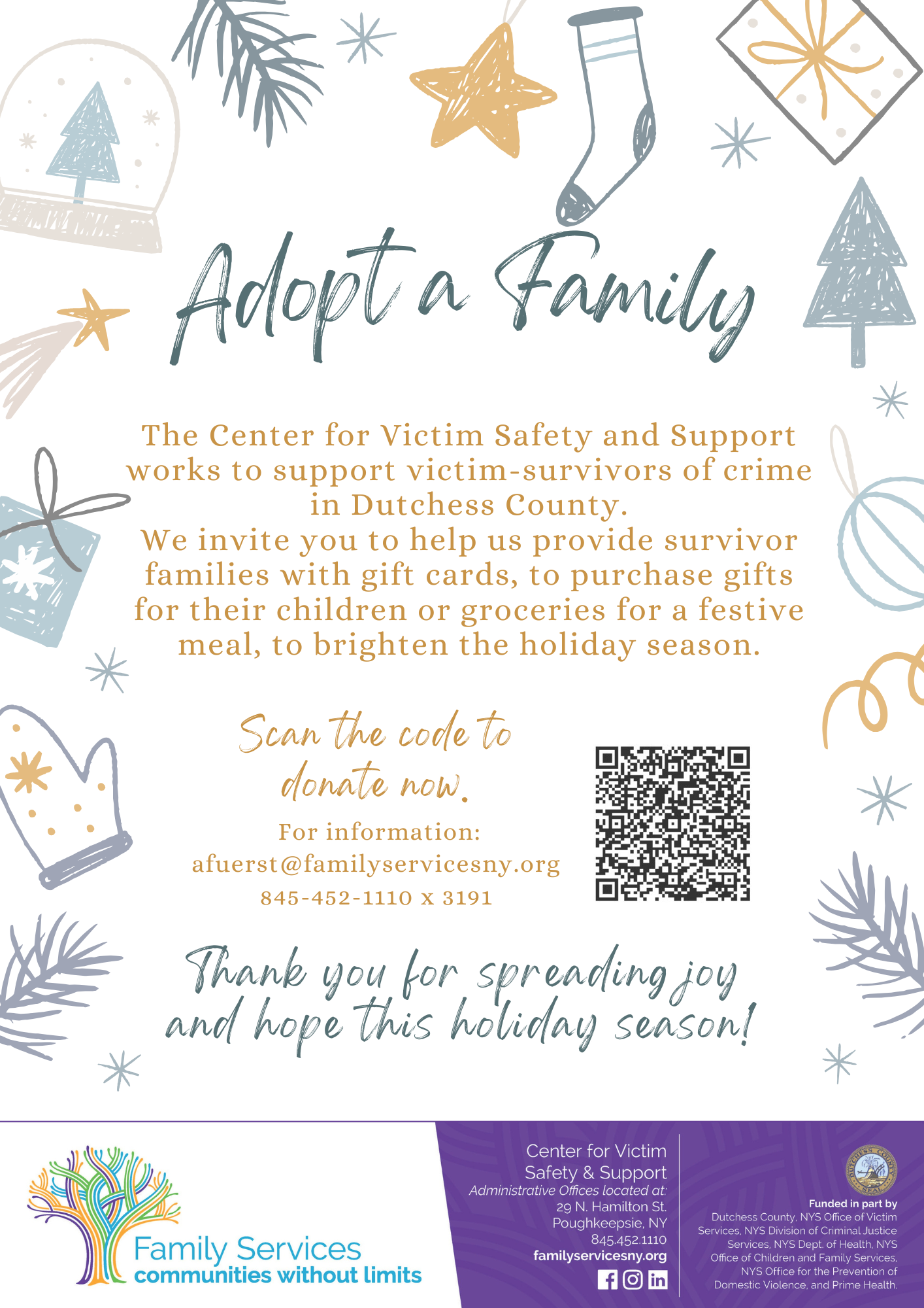 Center for Victim Safety and Support – Adopt a Family