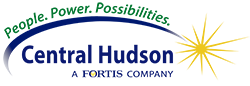 Central Hudson Logo, text "People, Power, Possibilities" and Yellow Burst