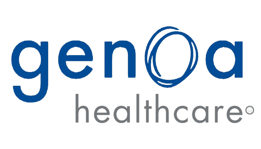 Genoa Healthcare logo blue and gray