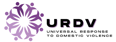 Universal Response to Domestic Violence Bold Logo with Purple Circle