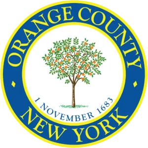 Blue and Yellow Orange County NY Seal