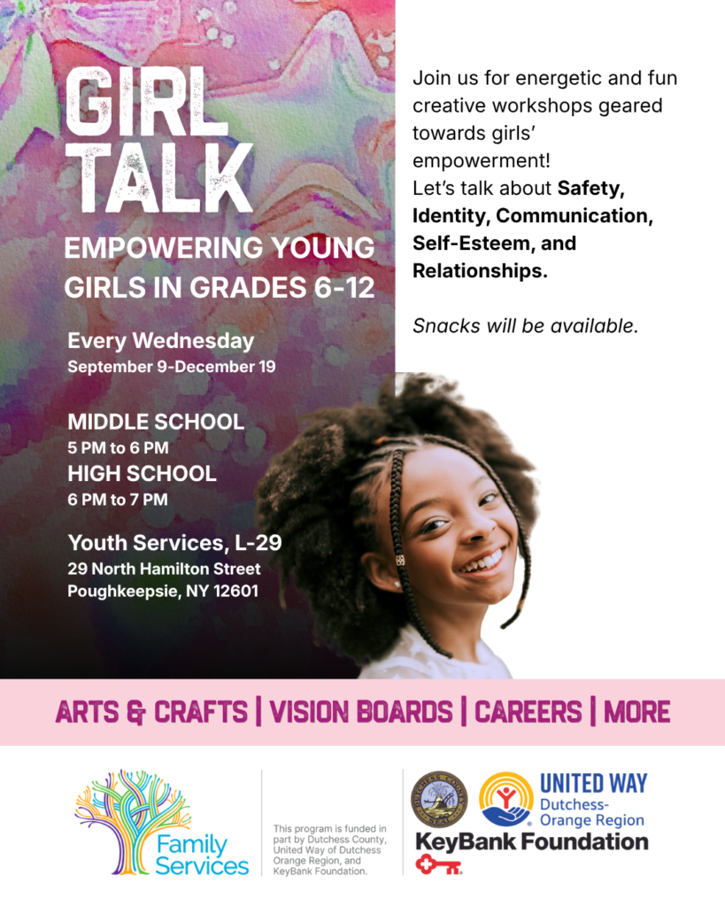 Pink flyer with young girl