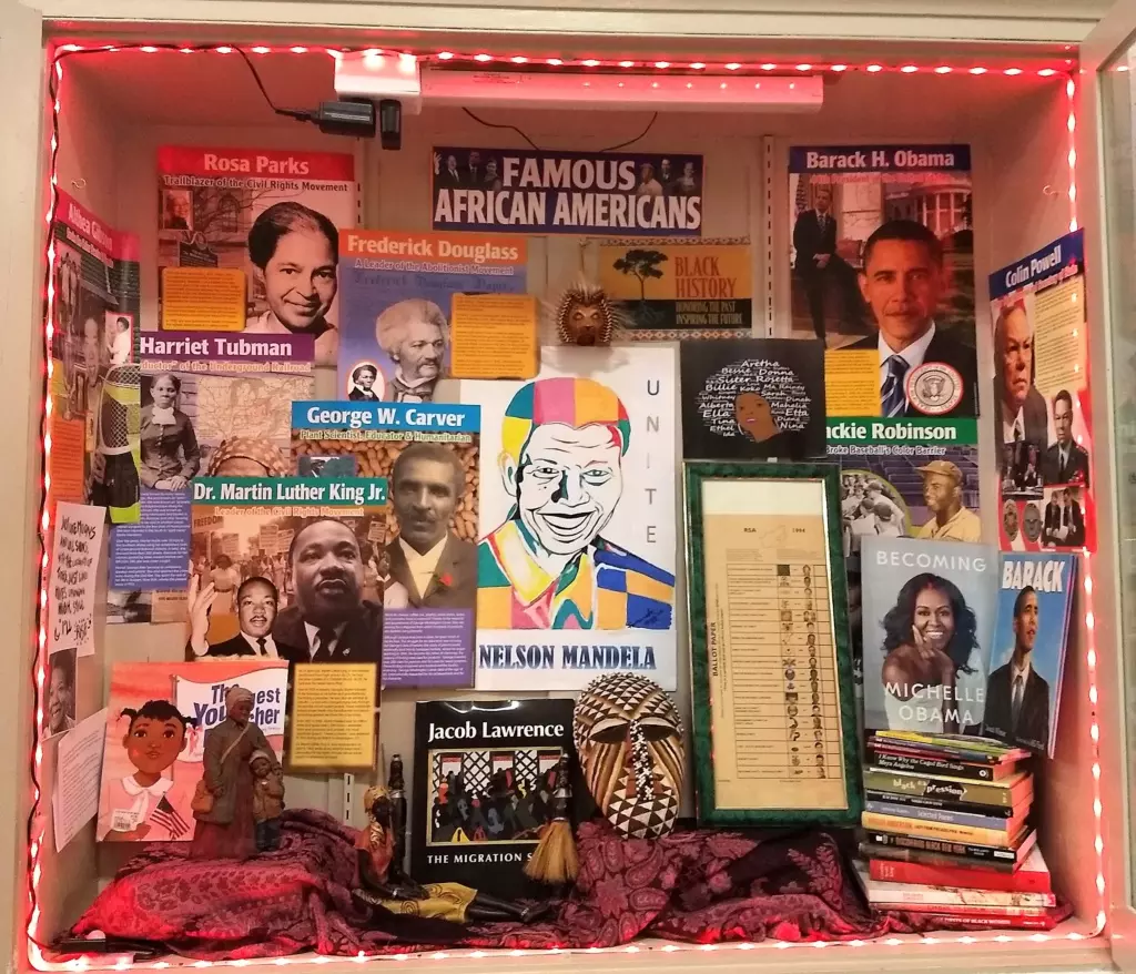 Our Diversity, Equity and Inclusion Committee recognized Black History Month with a beautiful display in the lobby of the Family Partnership Center.